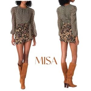 MISA Amber Paisley Print Dress Patterned Dress Sz 2 EUC